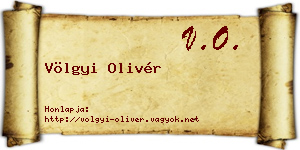 Völgyi Olivér névjegykártya