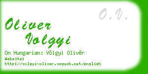 oliver volgyi business card